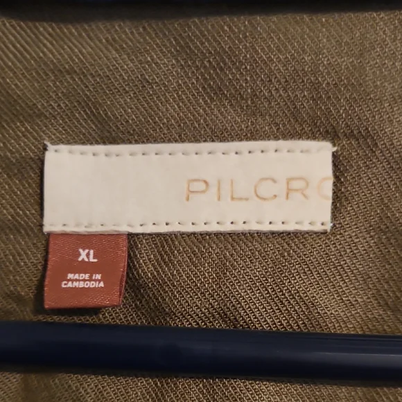 Pilcro- Women's Olive Green Sleeveless Button-Down Dress - Picture 2 of 6